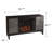 Lucely 54.25'' W Brown/Antique Silver Electric Fireplace