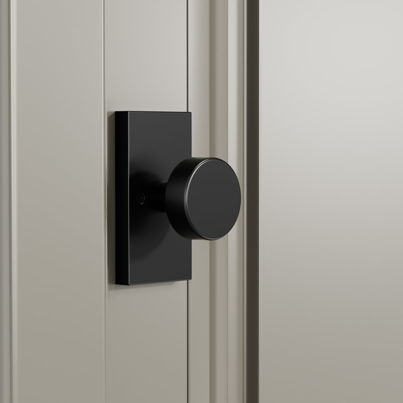 Modern Grace Series Double Dummy Door Knobs, Matte Black