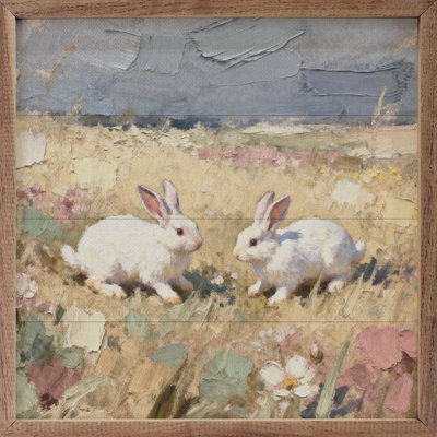 Two Bunnies Playing