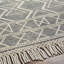 Tapis gris anthracite / beige à tissage plat Anelisse-508908012