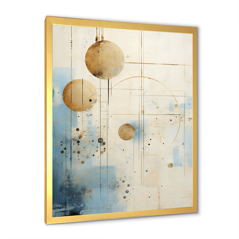 «Minimalisme astrologie» Collage grunge II - toile du zodiaque_106467, H 20 po x l 12 po x P 1 po, Encadrement doré