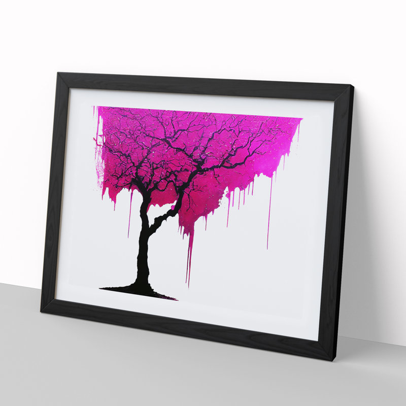 Glamorous Blossom Tree - Framed Print, Black, 46cm H x 64cm W x 2cm D
