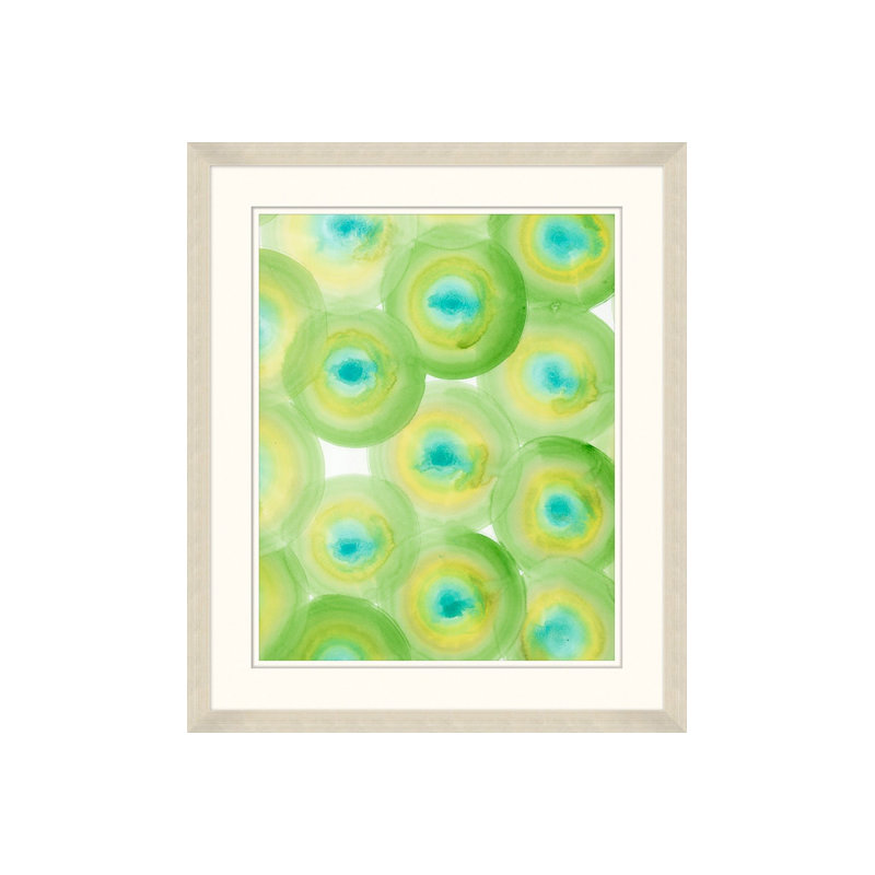 Jade Slices - Peinture encadrée sur papier