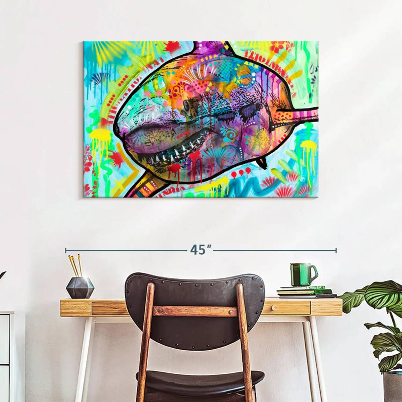 Colorful Shark, 26" H x 39" W