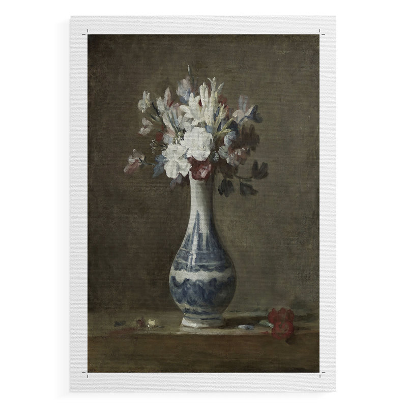 Impression florale rétro - impression sur toile seulement - non encadrée
