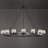 59" Dimmable Round Glass Shade Chandelier-111203651
