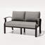 Causeuse d'extérieur en aluminium 52 po avec coussins, accoudoirs ergonomiques et structure renforcée Mcknight pour plus de stabilité-932801680