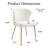 Modern Tufted Velvet Curved Back Dining Chair with Metal Legs-1144001348