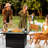 50,000 Propane Gas Fire Table, Outdoor Pit With Base And Glass Wind Guard, For Patio Backyard Garden, Exquisite Fireplace Lid Garden Backyard, Stylish Design