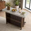 UNAROZ Buffet 3-en-1, table de bar, table haute, rangement pour bouteilles de vin et repose-pieds en métal-364634447