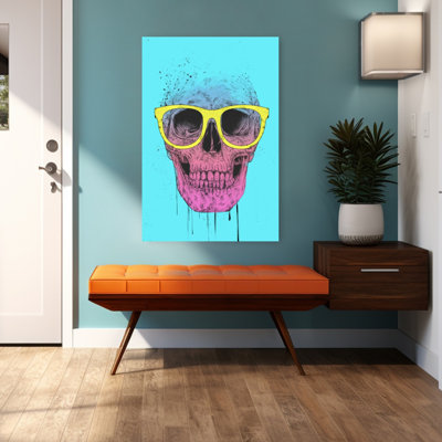 «Vibrant Skull Glasses», reproduction d'art abstrait contemporain