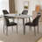 55.1'' Rectangular Dining Table Set, Modern Kitchen Table, Steel Legs (1 Table 4 Chairs)-436812394-436812404