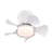 21 Inch Ceiling Fan With 3 Color Temperatures Light And Remote Control Dc Motor Powerful And Low Noise Small Space Ceiling Fan For Kitchen Bedroom Dining Room Toilet Patio (Matte White)