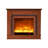 Walnut Solid + Manufactured Wood Freestanding Fireplace