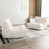 Microfibre beige et blanche