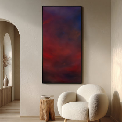 Extra Large Wall Art Fabric Print - Abstract Modern Artwork Artwork Decor for Living Room or Bedroom - "Frame Assembly Required (Unfinished Frame)"