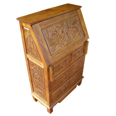 Abrams Solid Wood Solid Wood Secretary Desk