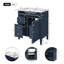 Ensemble de meuble-lavabo avec lavabo, 2 tiroirs et un tiroir basculant-2135191330