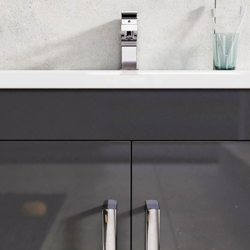 Whitfield Bathroom Vanity with Ceramic Basin, Anthracite