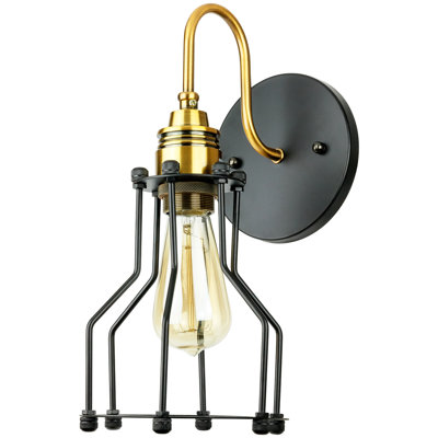 Applique murale rétro en bronze huilé à 1 lumière Dryer