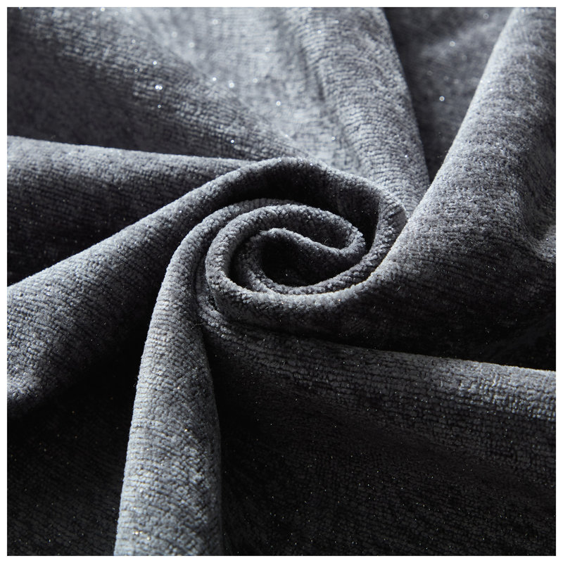 Canapé modulaire moderne en chenille étincelante capitonnée l 56,7 po x P 56,7 po x H 25,6 po, Chenille, Gray
