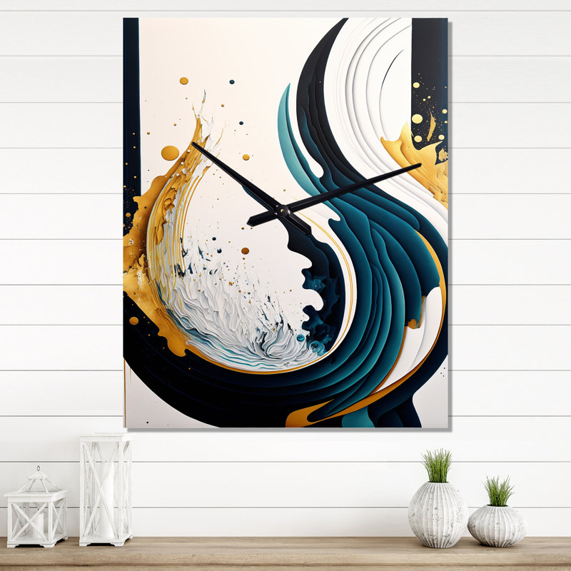Janeiya - Horloge murale moderne, H 32 po x l 16 po x P 1 po