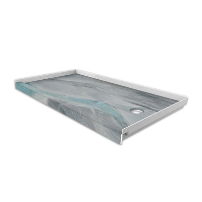 Base de douche en alcôve avec bonde droite FlexTtone® l 60 po x P 30 po