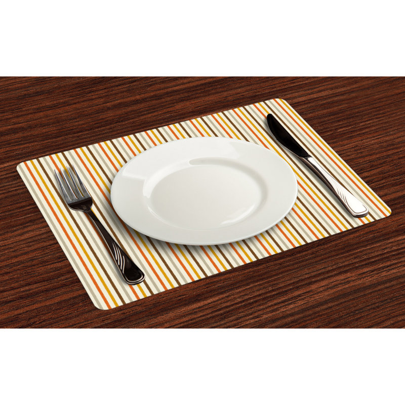 Polyester Striped Rectangle Placemat