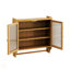 Armoire murale 24,8 "à deux portes avec trois niveaux de rangement et porte-serviettes-1577067545
