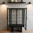 Black Solid Wood+Tempered Glass Display Cases-120927942