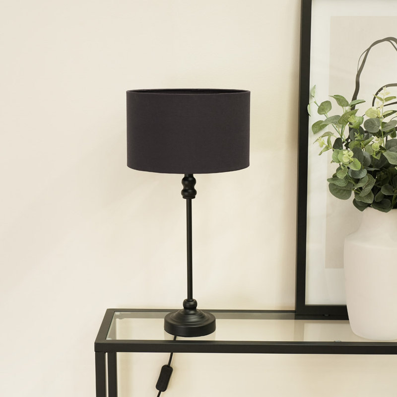 Romeir Metal Table Lamp, Black