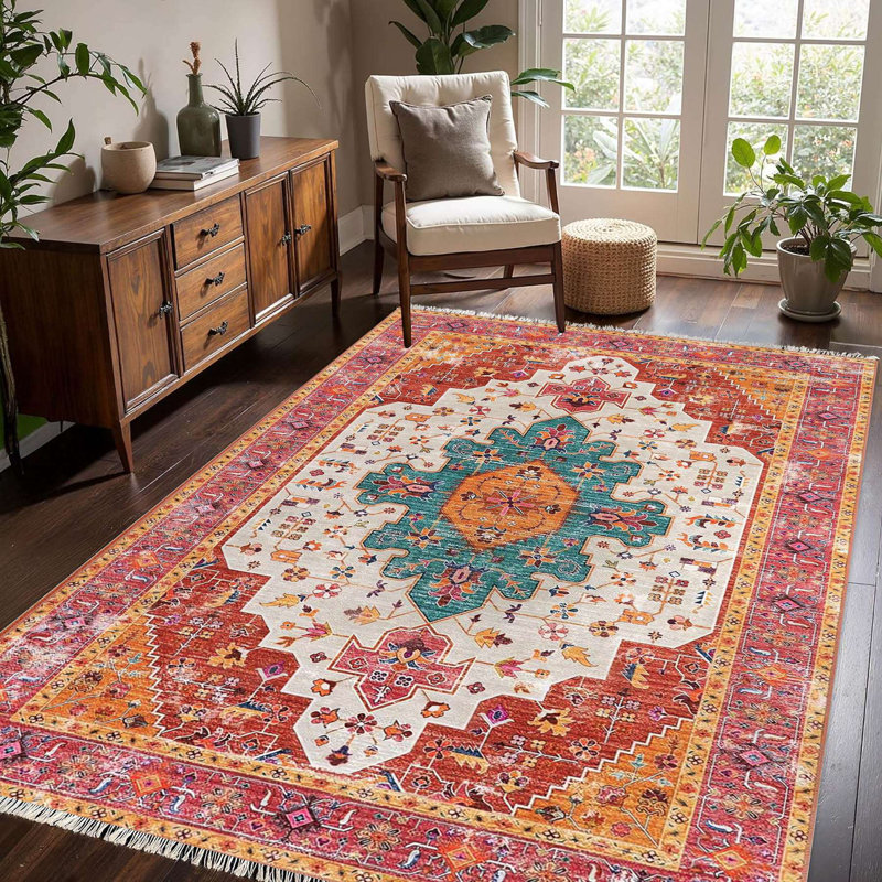 Bohemian Tribal Medallion Area Rug