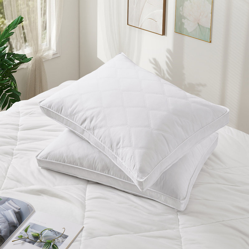 5% Grey Goose Down Feather Pillow, H 18 po x l 34 po