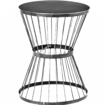 Table d'appoint de patio, table de bout de jardin avec sablier, table d'appoint, table de patio