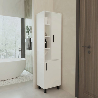 Pinal Linen Cabinet With Open Storage And 2 Doors