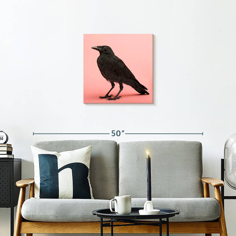 Brampt Black Carrion Crow, 20" H x 20" W