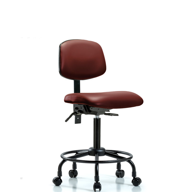 Chaise de travail Lashaunda, Brun chocolat, Roulettes, Non