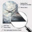 Clouds Whispering Clouds II - Arch Shape Large Grey Wall Clock - Unique Shape-104240346