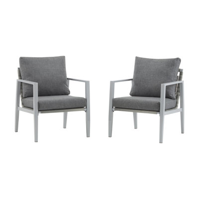 [Lot de 2] Fauteuil lounge moderne en corde