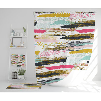 Nazlican Polyester Shower Curtain Set