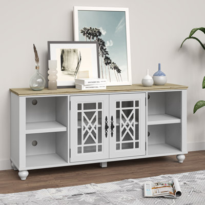Dzeneta 60" White Farmhouse TV Stand