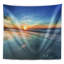 Bord de mer bleu avec tapisserie coucher de soleil lointain-28506717