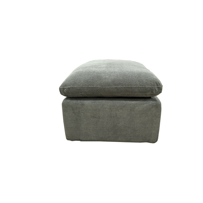 Juanmoswan Full Compressed Ottoman, Light Gray