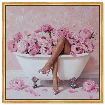 Bathtub Flower Bomb Canvas Glam Art by
