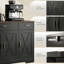 Buffet, armoire de cuisine 55 po, noir
