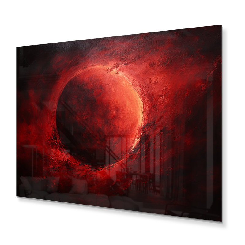 «Garnet Moon Glow Magic» sur métal, H 16 po x l 32 po x P 1 po