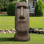Statue de tête de l'île de Pâques de 35,6 po de hauteur - décoration emblématique Moai pour la cour de jardin