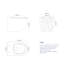 Hampton  Wall Hung Toilet  Dual Flush Round Bowl Toilet in Crisp white, Seat Included