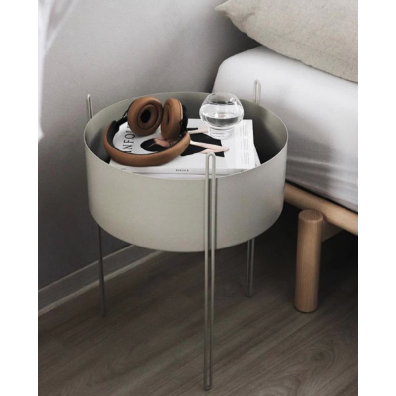 Pidestall Planter (Small), 21.70'' H x 15.70'' W x 15.70'' D, Gray