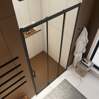 48" W X 70" H Three Sliding Semi-Frameless Shower Door